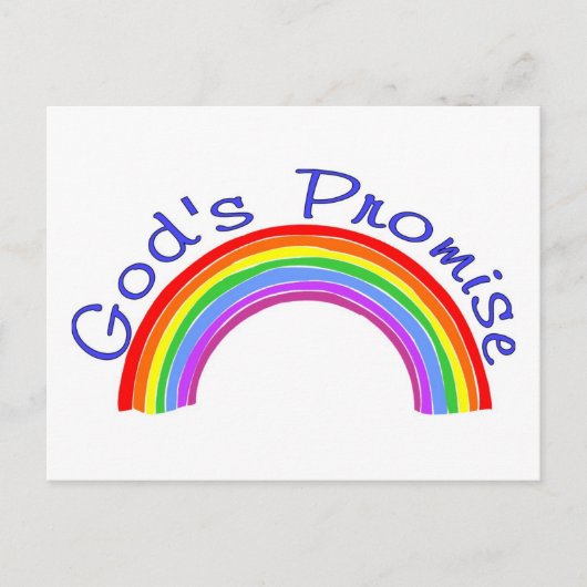 Gods belofte met regenboog Christelijk Briefkaart (Voorkant)