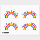 Gods belofte met regenboog Christelijk Rechthoekige Sticker (Vel)
