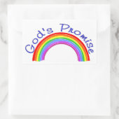 Gods belofte met regenboog Christelijk Rechthoekige Sticker (Tas)