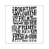 Gods belofte voor al uw behoeften (Psalm 92:12-14) Rubberstempel (Afrduk)