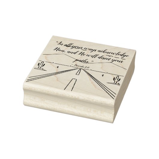 Gods belofte voor al uw behoeften (Spreuken 3:6) Rubberstempel (Stempel)
