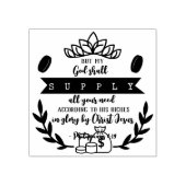 Gods belofte voor al uw noden (Fil. 4:19 Rubberstempel (Afrduk)