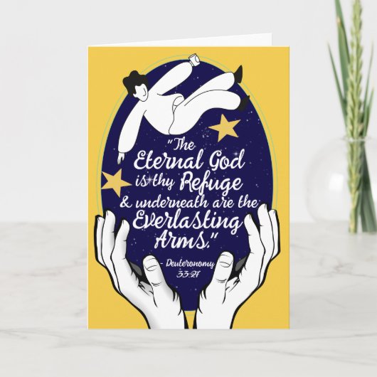 God's Belofte voor uw Elke Behoefte - Deut. 33.27  Bedankkaart (Voorkant)