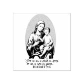 Gods beloften aan Maria en Jezus (Jesaja 9:6) Rubberstempel (Afrduk)