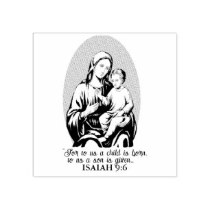 Gods beloften aan Maria en Jezus - Jesaja 9:6 Rubberstempel