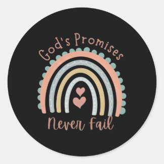 Gods beloften laten Christus nooit in het middelpu Ronde Sticker