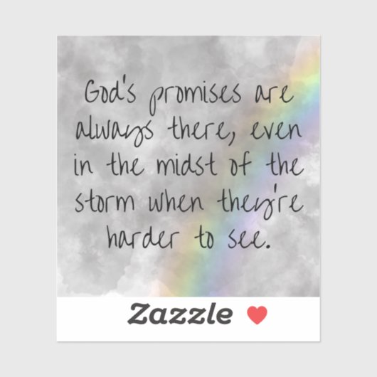 God's Beloften Sticker - Hoop Door de Storm (Vel)