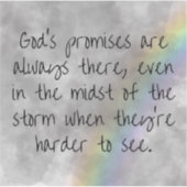 God's Beloften Sticker - Hoop Door de Storm (Voorkant)