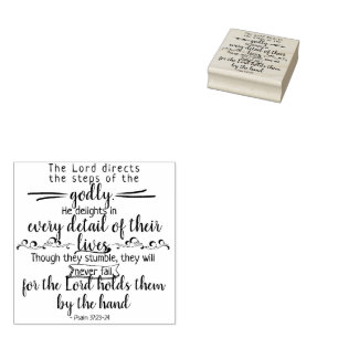 Gods beloften voor uw elke behoefte - Psalm 37:23- Rubberstempel