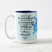 God's Beloften voor uw Elke Need - Isa. 41 Tweekleurige Koffiemok (Links)