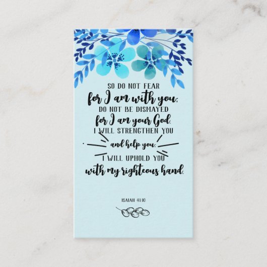 God's Beloften voor uw Elke Need - Isa. 41 Visitekaartje (Voorkant)