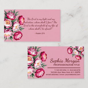 Gods beloften Waterverf Schrift - Psalm 27:1 Visitekaartje