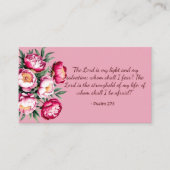 Gods beloften Waterverf Schrift - Psalm 27:1 Visitekaartje (Voorkant)