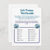 Gods beloften Woord Scramble Game Kaart (Voorkant / Achterkant)