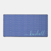 Gods beloften zijn ja en amen Blue gepersonaliseer Bureaumat (Voorkant)