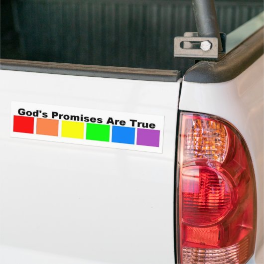 Gods beloften zijn waar bumpersticker (Op Truck)
