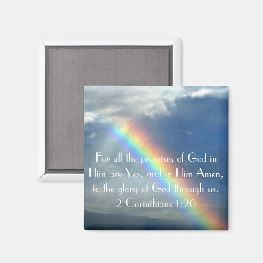 Gods beloftes bijbels poster magneet (Voorkant / Achterkant)