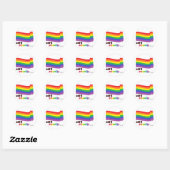 Gods beloofde regenboog ronde sticker (Vel)