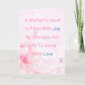 Gods blauwdruk voor Moederdag in het hart van een  Kaart (Voorkant)