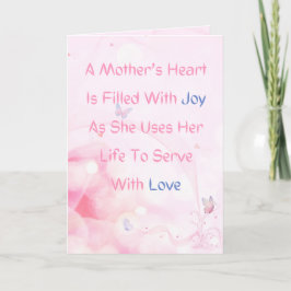 Gods blauwdruk voor Moederdag in het hart van een  Kaart