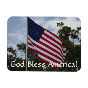 Gods Bless America Vlag Magneet