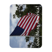 Gods Bless America Vlag Magneet (Verticaal)