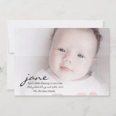 Gods 'Blessing Adoption Announcement Card' Aankondiging (Voorkant)