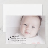 Gods 'Blessing Adoption Announcement Card' Aankondiging (Voorkant / Achterkant)