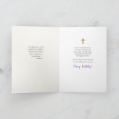 God's Blessings Theotokos Christ Child Birthday Kaart (Binnen)