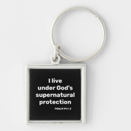 Gods bovennatuurlijke bescherming Psalm 91: 1-2 Bi Sleutelhanger