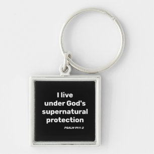 Gods bovennatuurlijke bescherming Psalm 91: 1-2 Bi Sleutelhanger