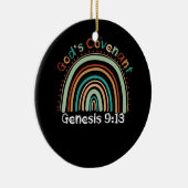 Gods Covenant Boho Rainbow Genesis 9 13 Christelij Keramisch Ornament (Rechts)