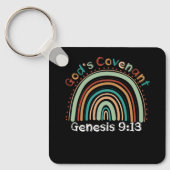 Gods Covenant Boho Rainbow Genesis 9 13 Christelij Sleutelhanger (Voorkant)