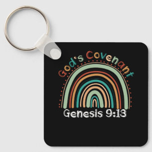 Gods Covenant Boho Rainbow Genesis 9 13 Christelij Sleutelhanger
