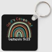 Gods Covenant Boho Rainbow Genesis 9 13 Christelij Sleutelhanger (Achterkant)