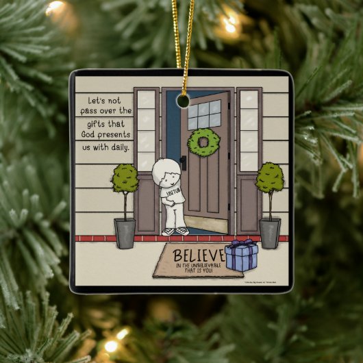 Gods dagelijkse gave keramisch ornament (Boom)