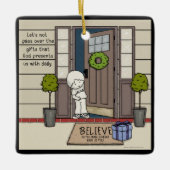 Gods dagelijkse gave keramisch ornament (Voorkant)