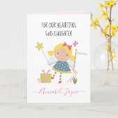 Gods dochter verjaardagsmeisjes, griezelig kaart (Gele Bloem)