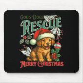 God's Dogs Rescue Christmas Santa Golden Retriever Muismat (Voorkant)