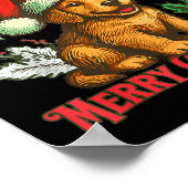 God's Dogs Rescue Christmas Santa Golden Retriever Poster (Hoek)