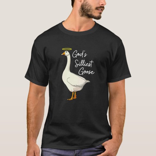 God's Domme Goose God's Duck Fun. T-shirt (Voorkant)