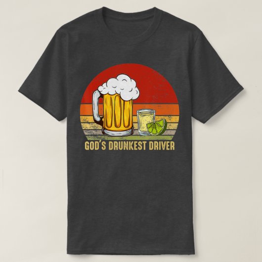 Gods Drunkest Driver T-shirt (Design voorkant)