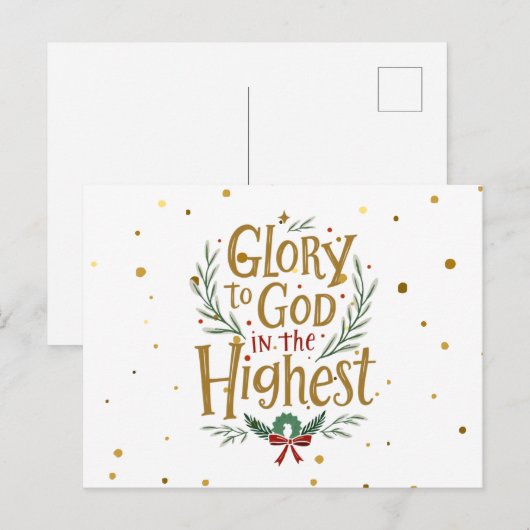 Gods eer in het hoogste Briefkaart (Voorkant / Achterkant)