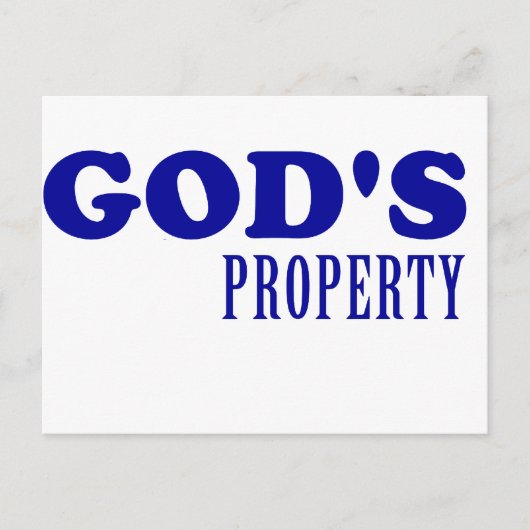 Gods eigendom briefkaart (Voorkant)