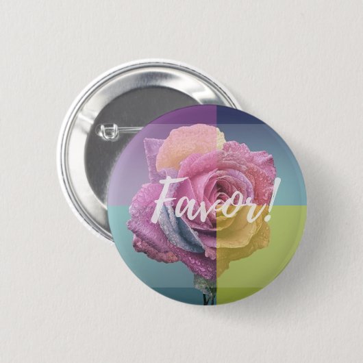 Gods Favor Ronde Button 5,7 Cm (Voorkant /achterkant)