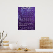 Gods fietsen van zeven Paars Poster (Keuken)