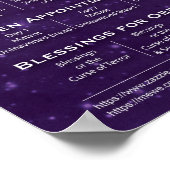 Gods fietsen van zeven Paars Poster (Hoek)