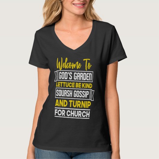 God's Garden Lettuce Be Kind Squash Gossip Turnip  T-shirt (Voorkant)
