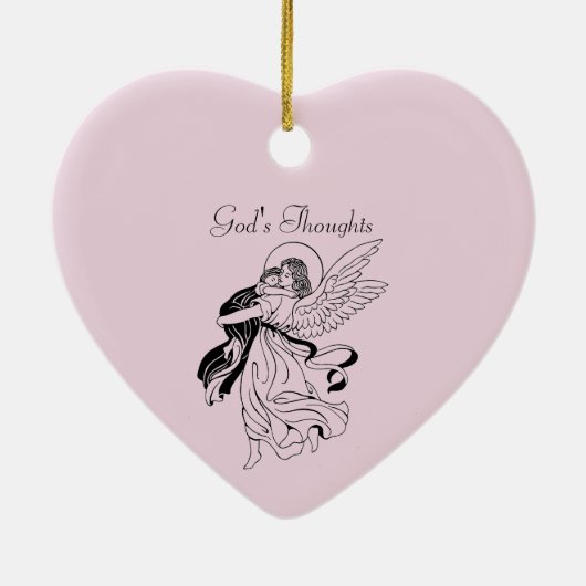 Gods Gedachten Poëzie Keramisch Ornament (Achterkant)