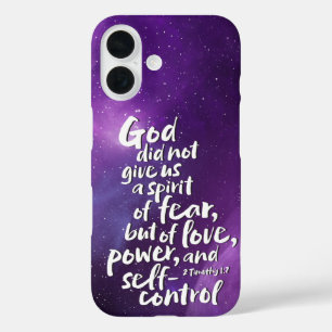 GOD's Geest van Liefde - GEEN ANGST - Christelijk iPhone 16 Hoesje